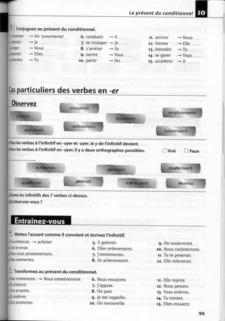 A2 ~ les exercices de grammaire, avec corrigés