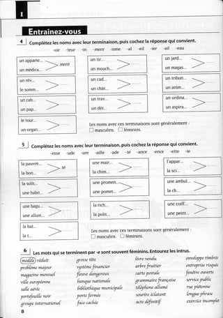 A2 ~ les exercices de grammaire, avec corrigés