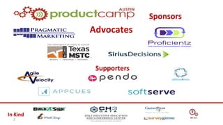 2
Sponsors
Advocates
In Kind
Supporters
 