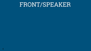 FRONT/SPEAKER
8
 