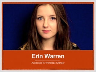 Erin Warren 
Auditioned for Penelope Granger 
 