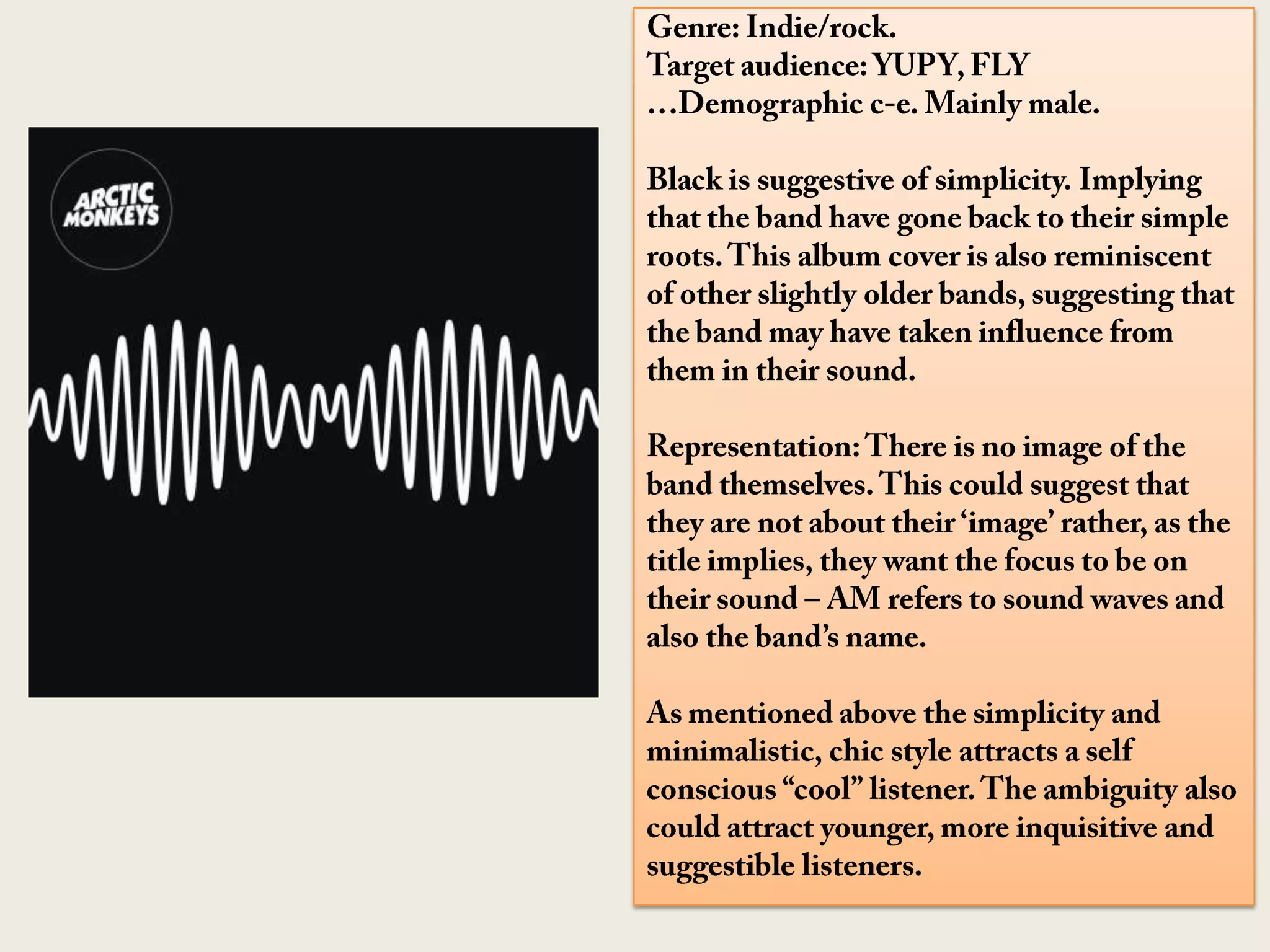 A2 media album artwork:audience and representation