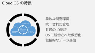 Cloud OS の特長
 