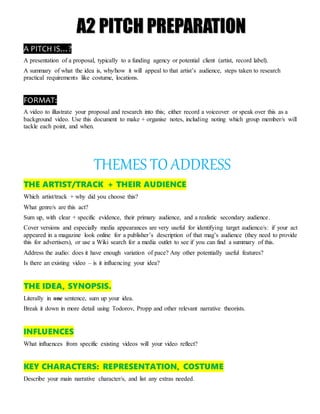 AA22 PPIITTCCHH PPRREEPPAARRAATTIIOONN
A PITCH IS…?
A presentation of a proposal, typically to a funding agency or potenti...