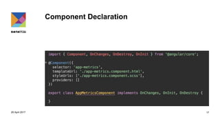 Component Declaration
29 April 2017 17
 