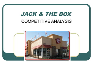 JACK & THE BOX
COMPETITIVE ANALYSIS
 