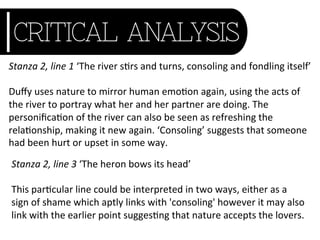 A2 English Literature - Carol Ann Duffy Rapture presentation 'Does ...