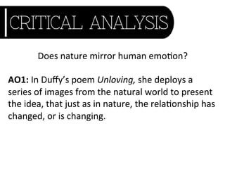 A2 English Literature - Carol Ann Duffy Rapture presentation 'Does ...