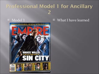    Model 1      What I have learned
 