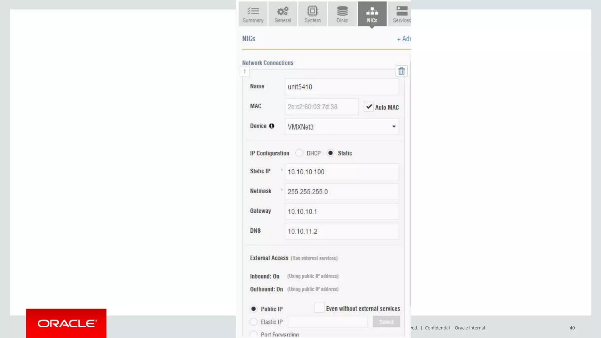 Copyright © 2016, Oracle and/or its affiliates. All rights reserved. | Confidential – Oracle Internal 40
 