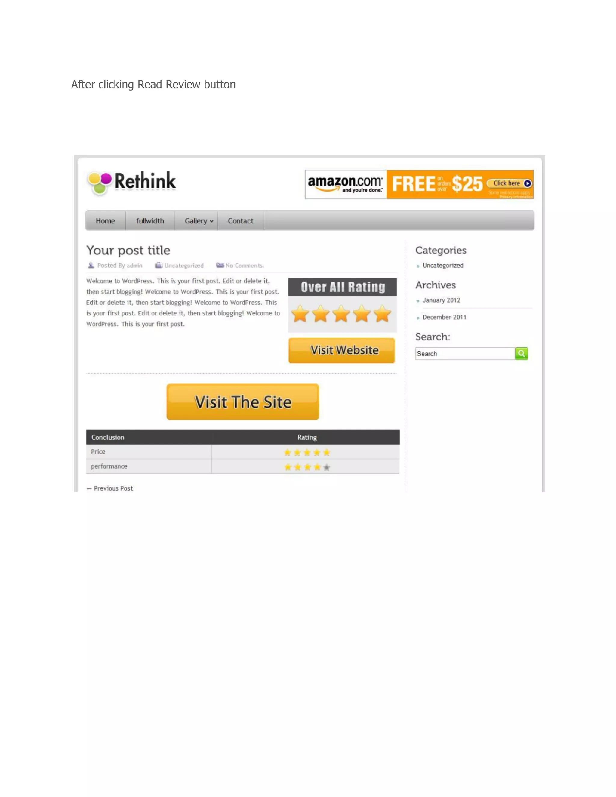 After clicking Read Review button
 