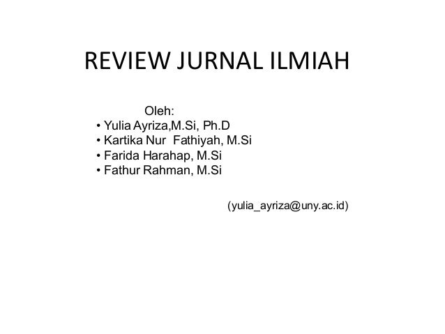 Review jurnal ilmiah