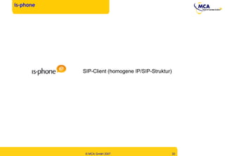 is-phone SIP-Client (homogene IP/SIP-Struktur) 