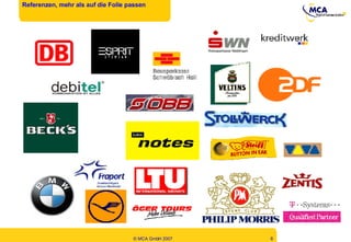 Referenzen, mehr als auf die Folie passen 