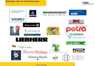 Referenzen, mehr als auf die Folie passen 