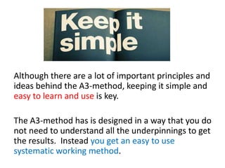 The Basics of the A3-method (a repackaged version of Toyota Kata) | PPTX