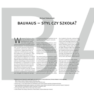 BA
                                                                      Michael Siebenbrodt


         bauhaus – styl czy...
