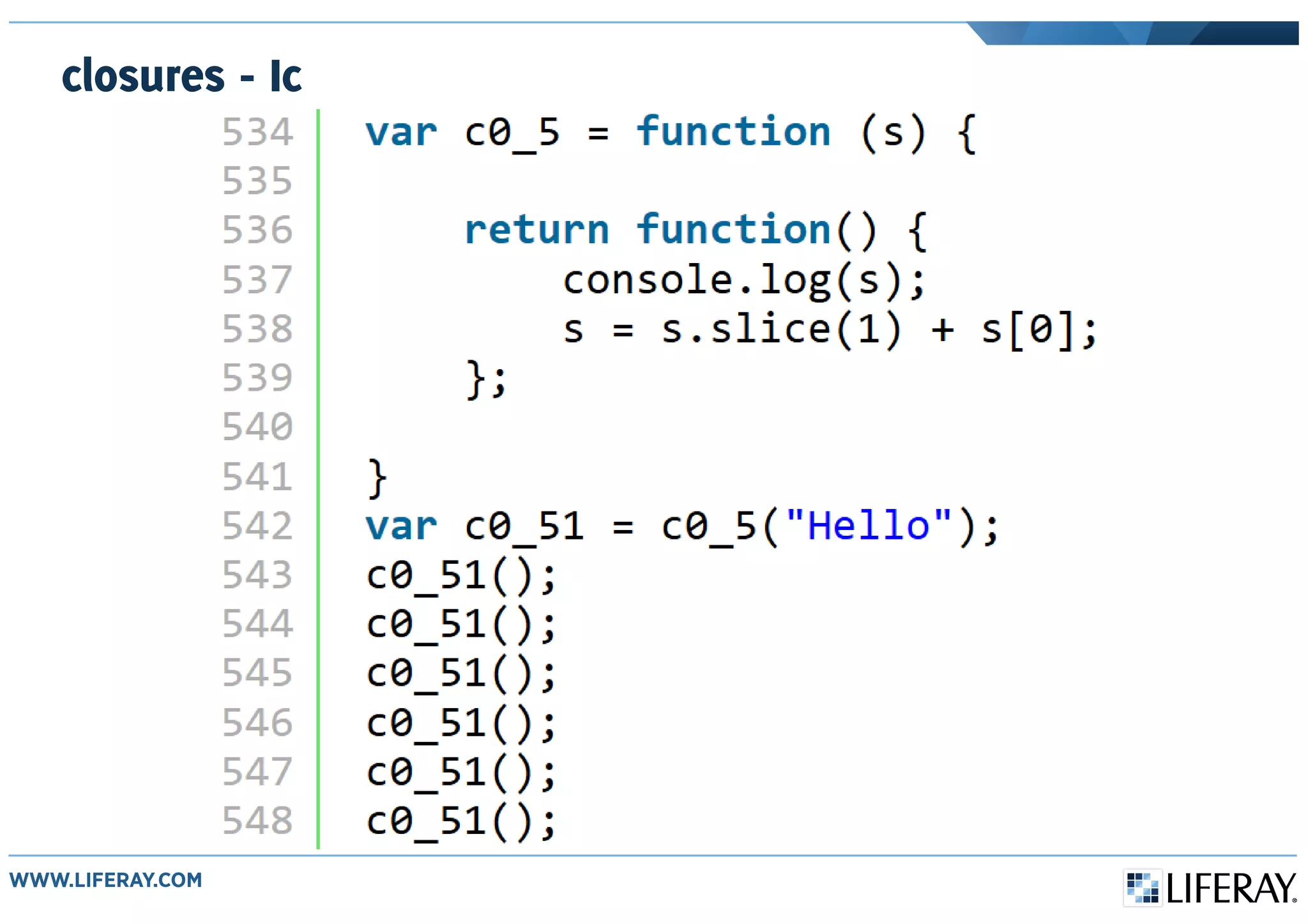 closures - Ic
 