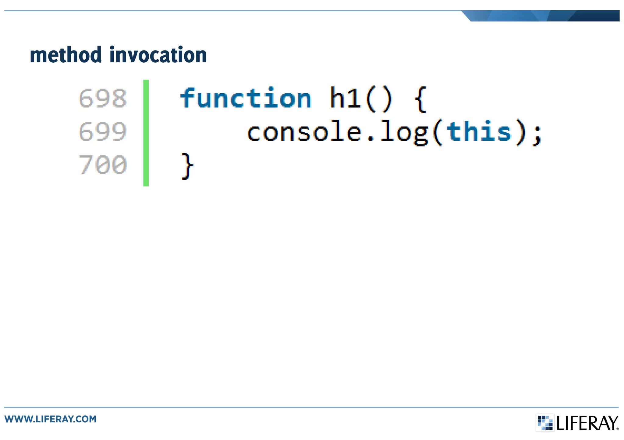 method invocation
 