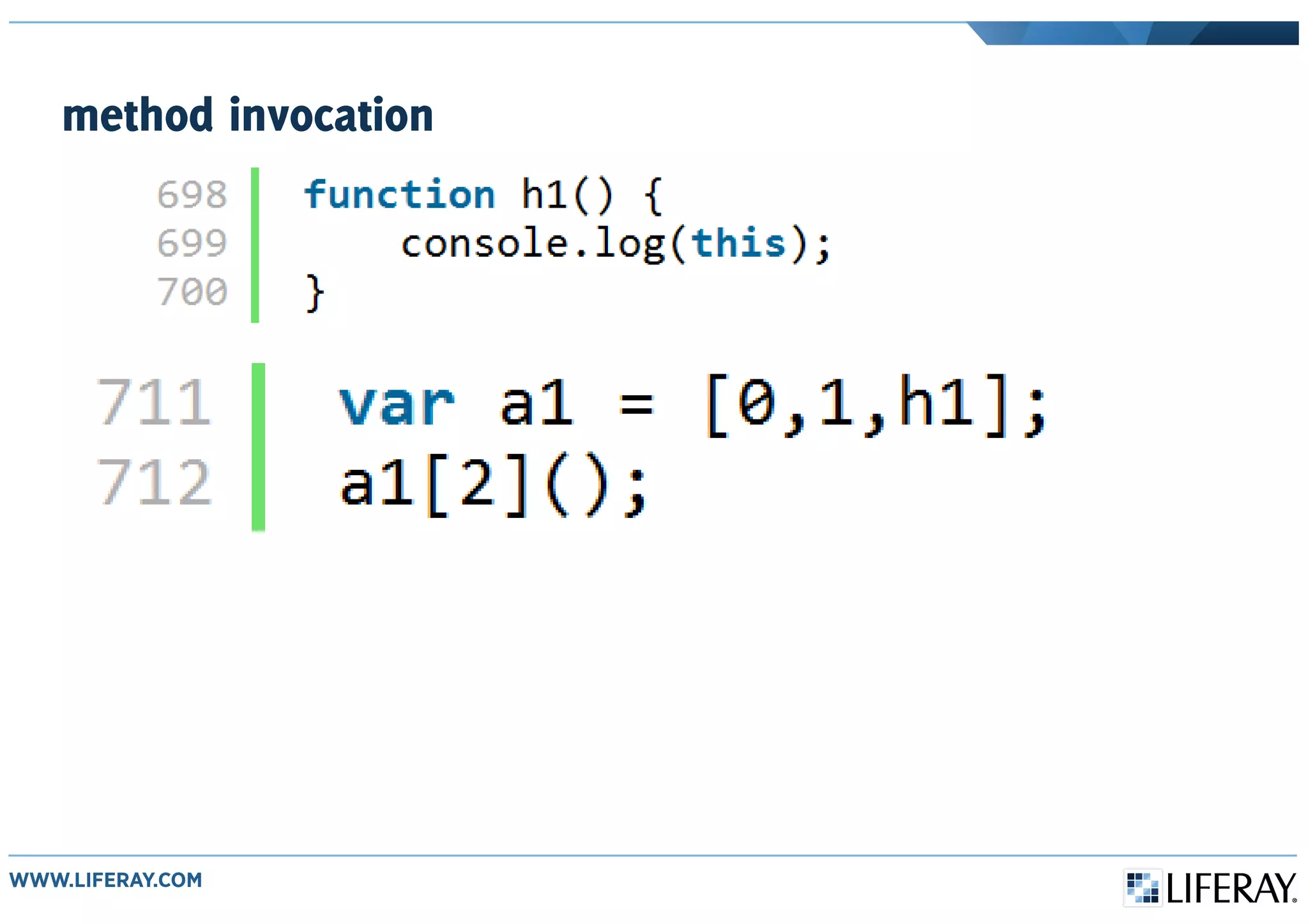 method invocation
 