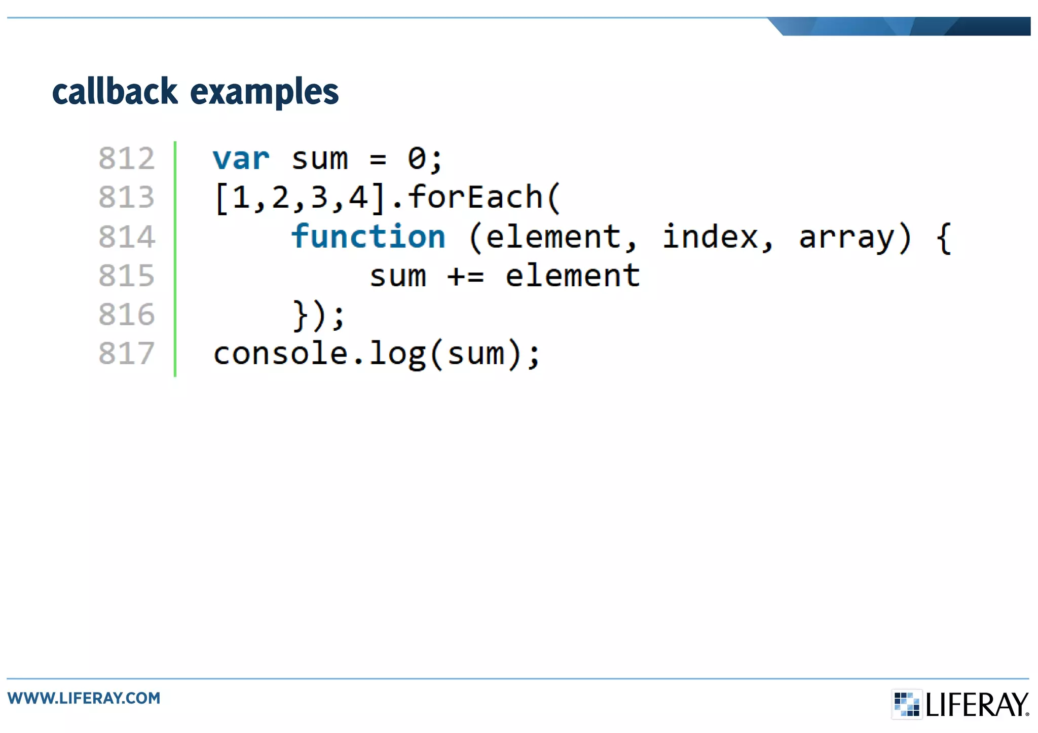 callback examples
 