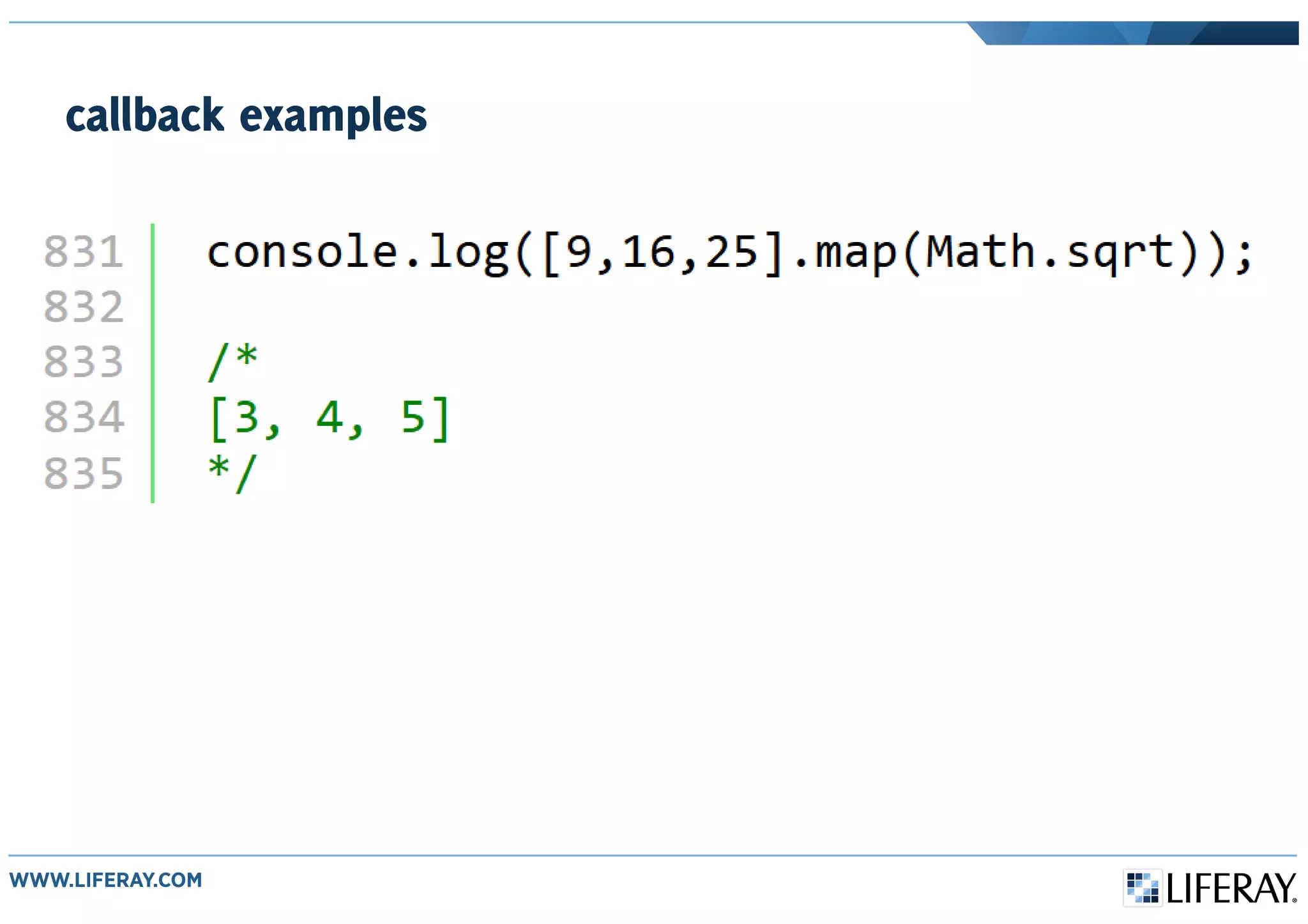callback examples
 