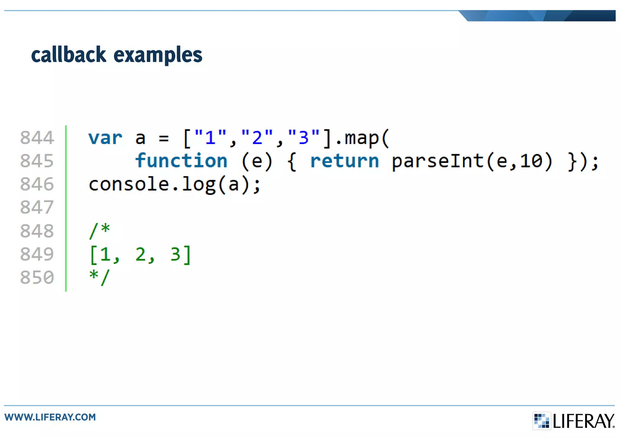 callback examples
 