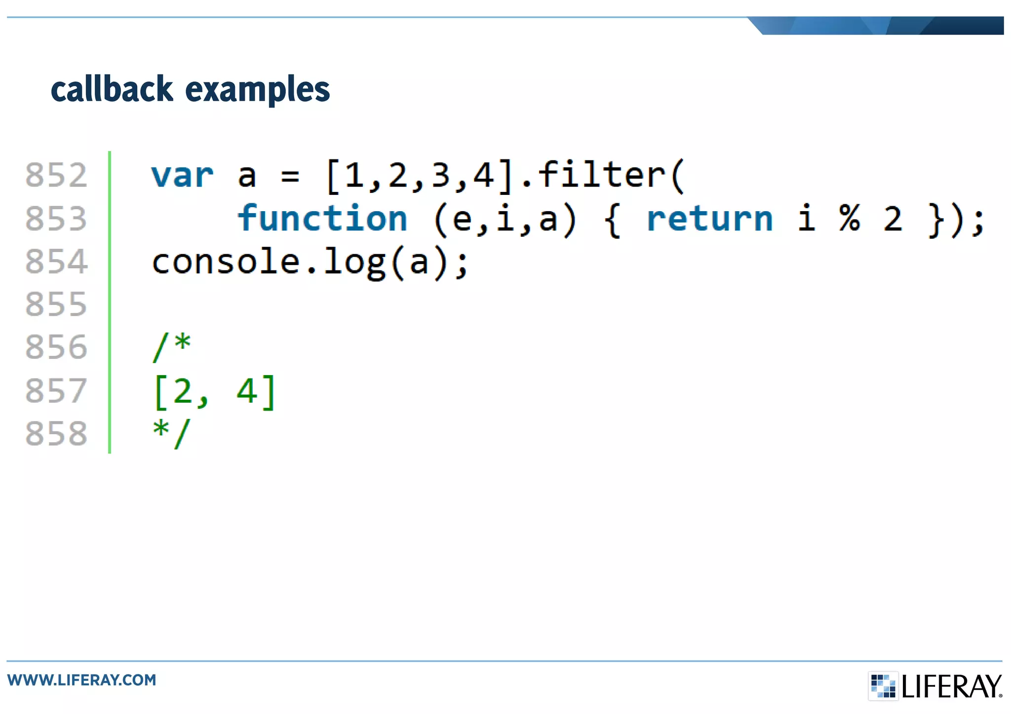 callback examples
 