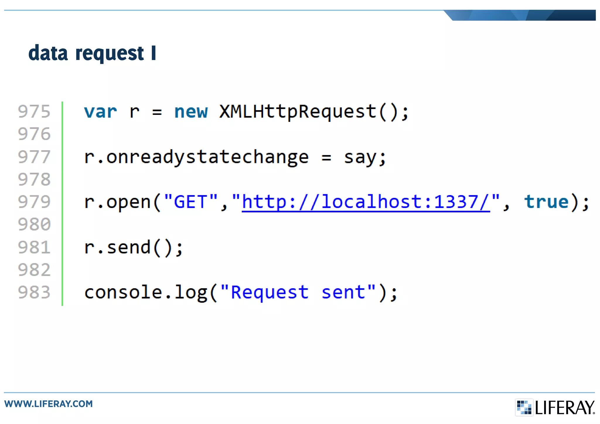data request I
 