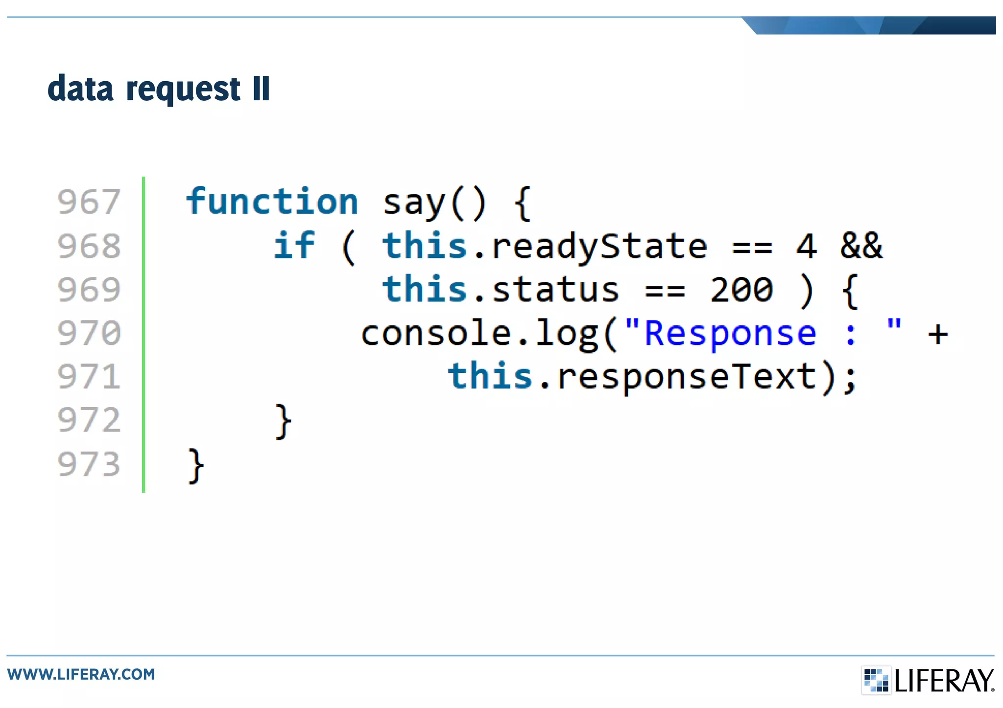 data request II
 