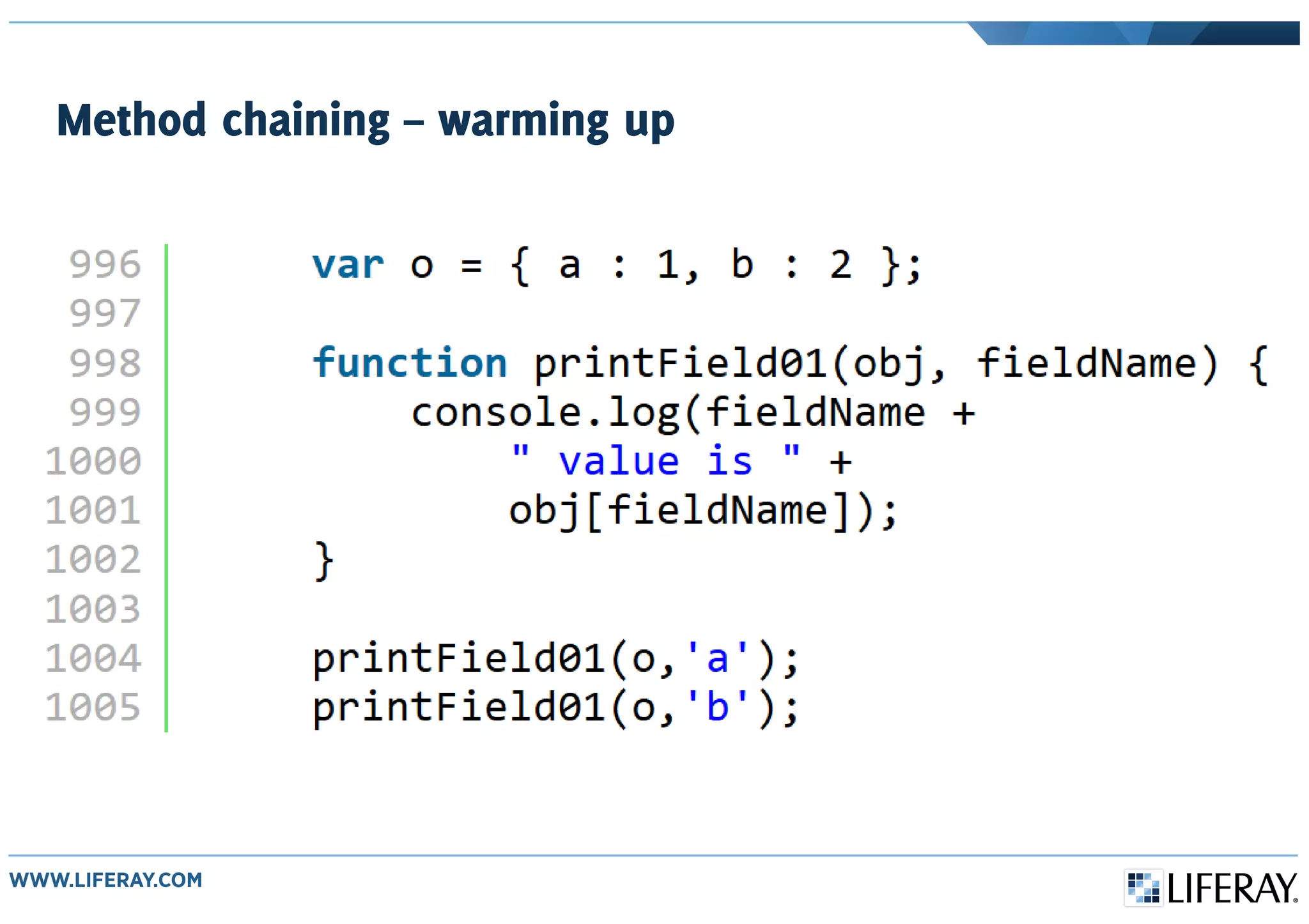 Method chaining – warming up
 