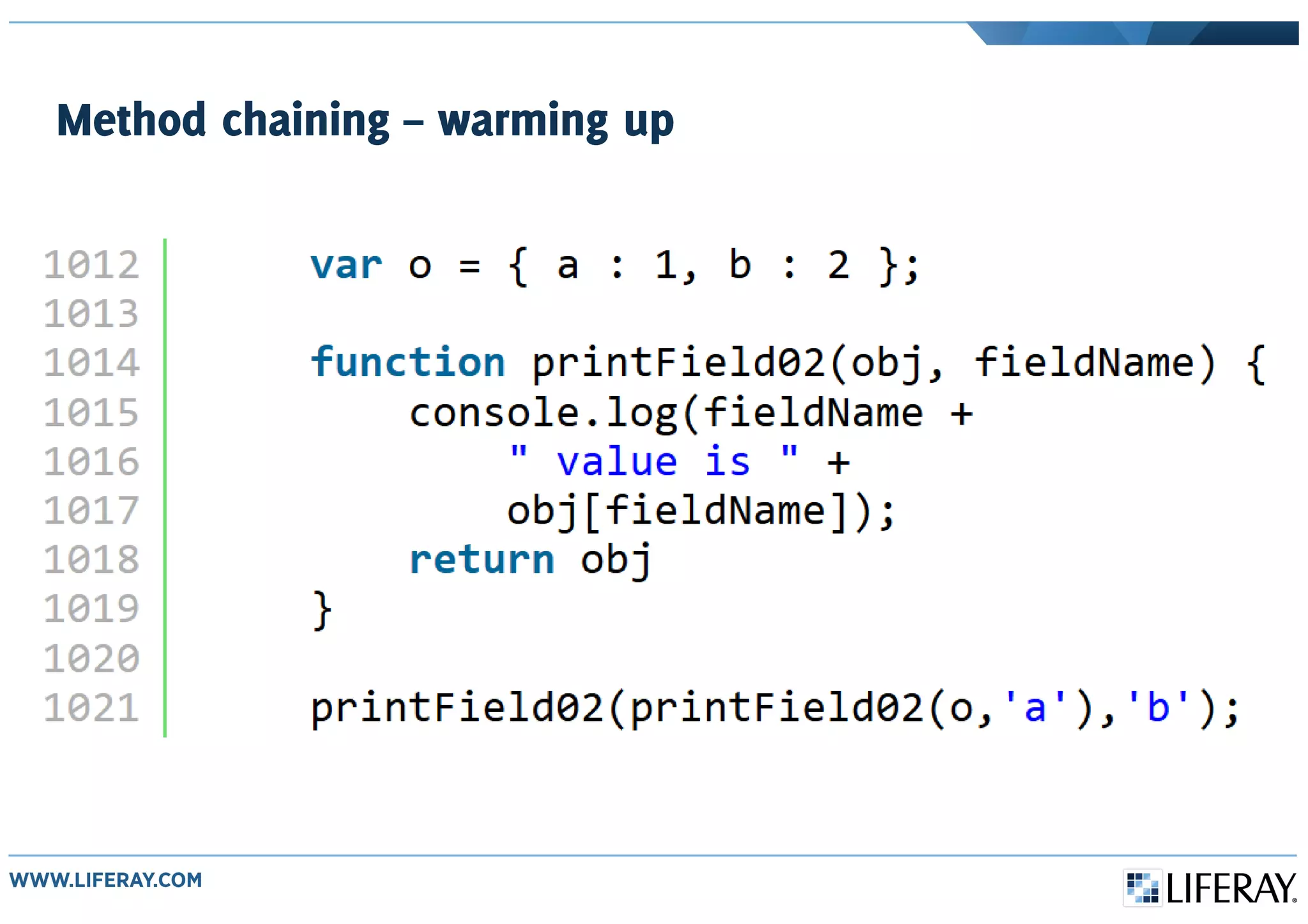 Method chaining – warming up
 