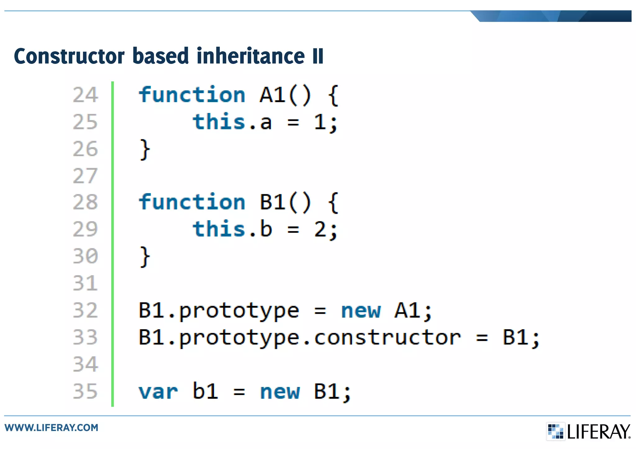 Constructor based inheritance II
 