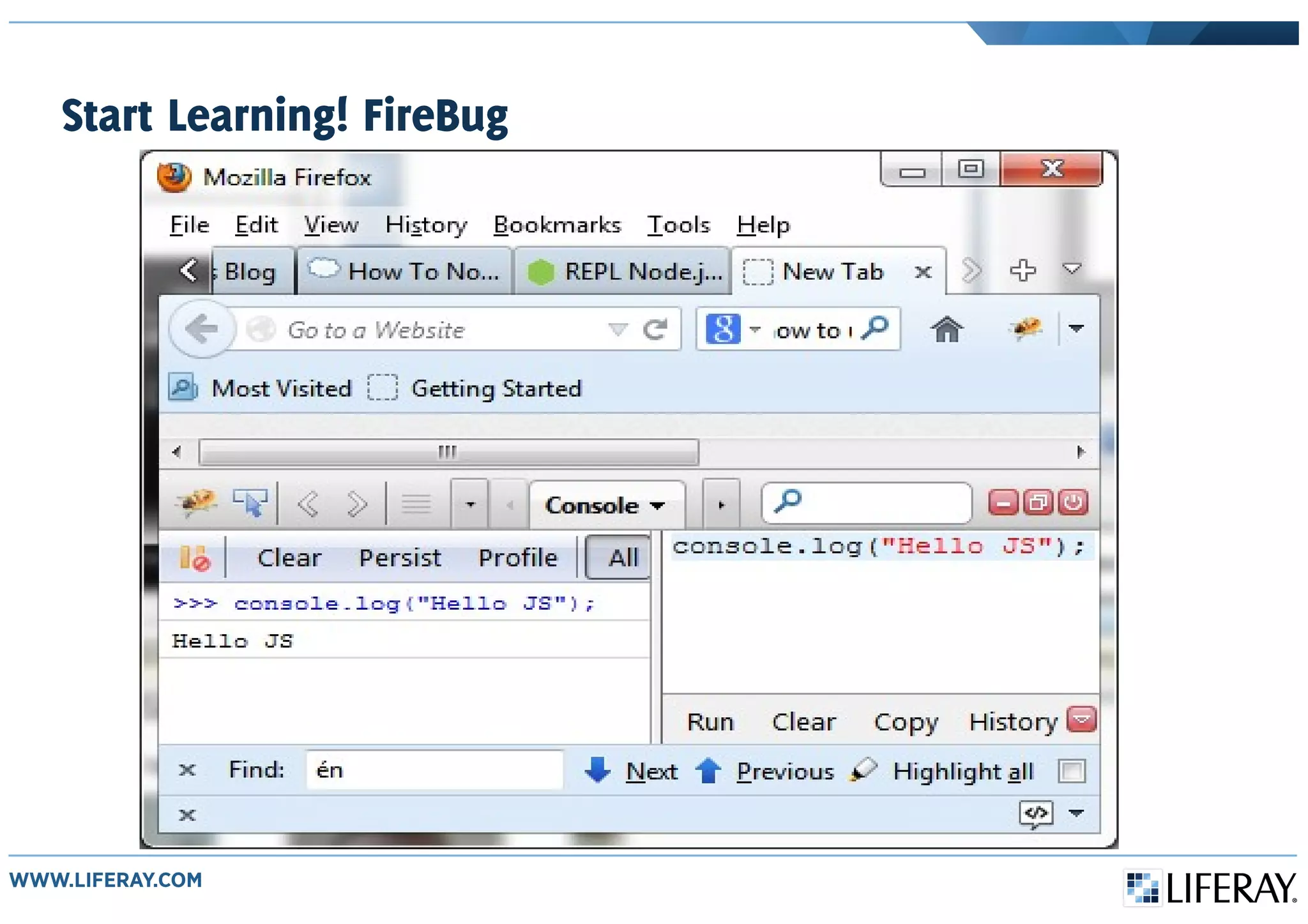 Start Learning! FireBug
 