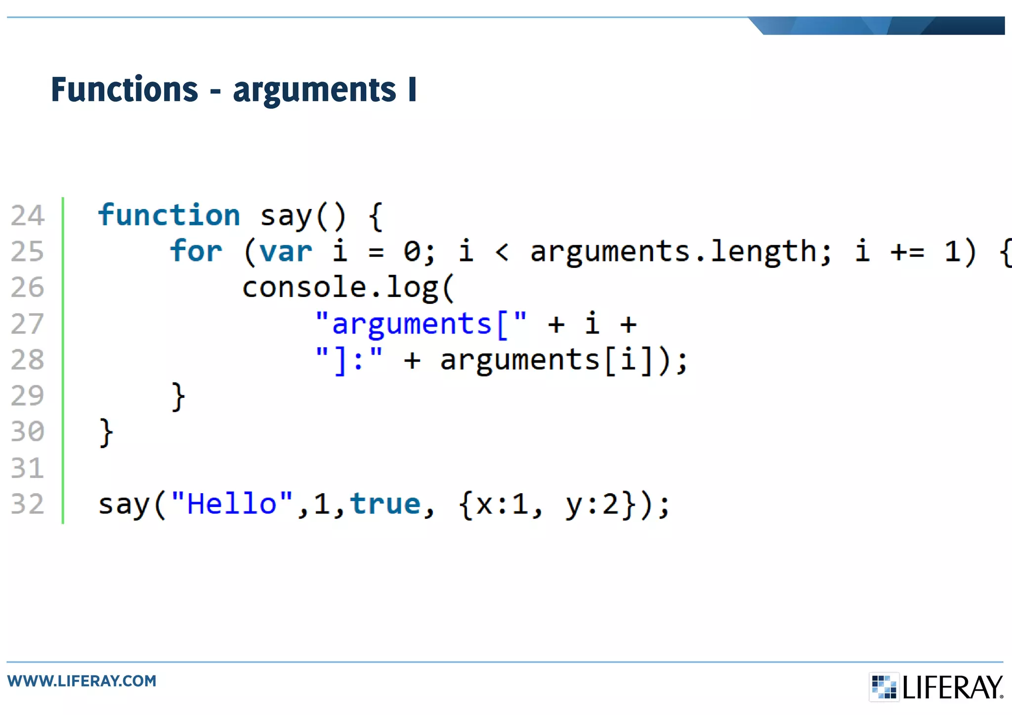 Functions - arguments I
 