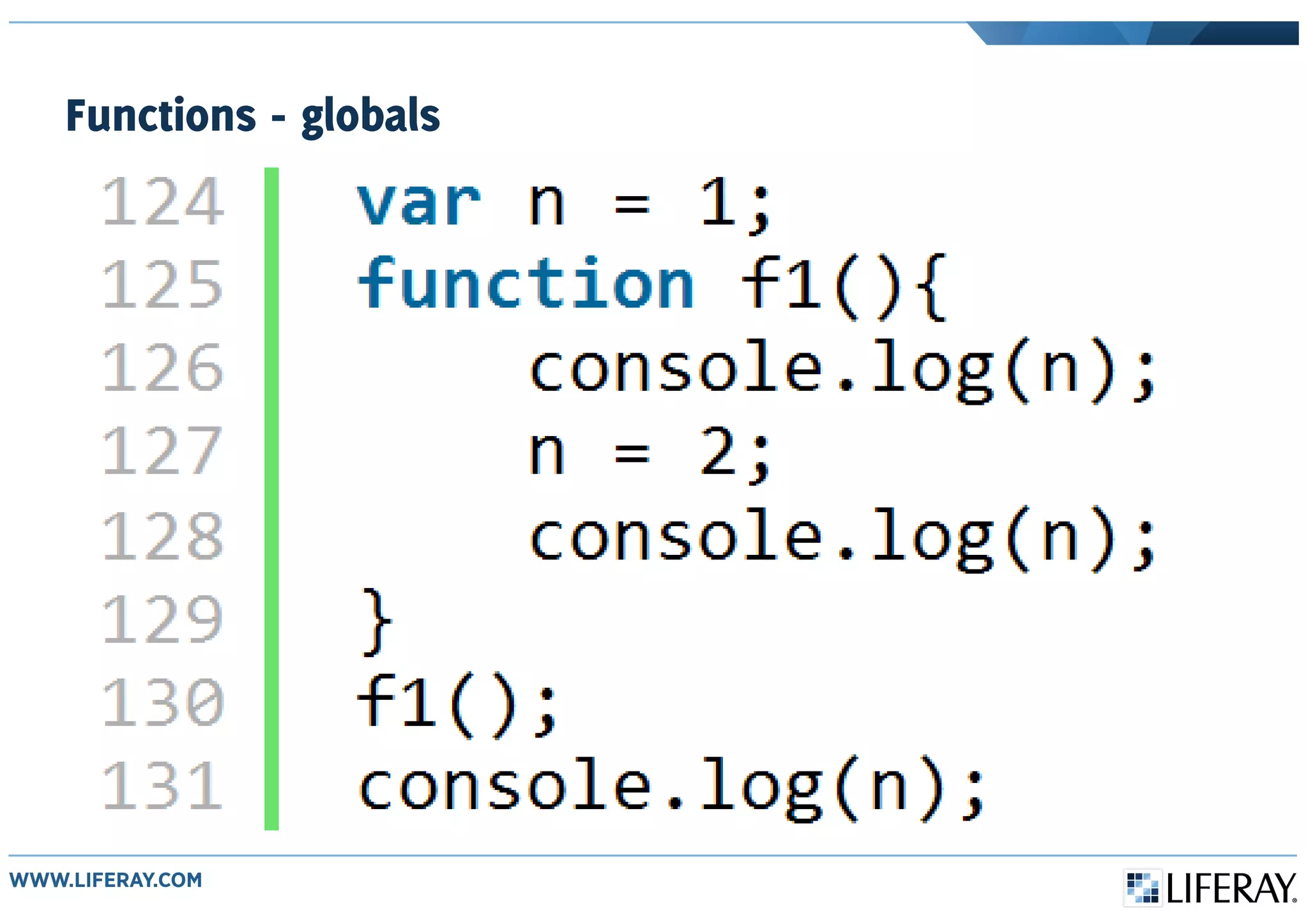 Functions - globals
 