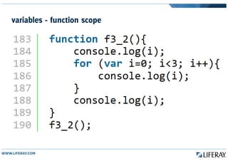variables - function scope
 