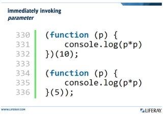 immediately invoking
parameter
 