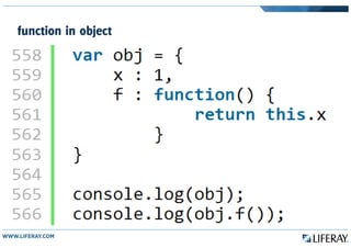 function in object
 