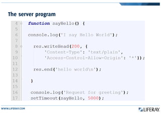 The server program
 