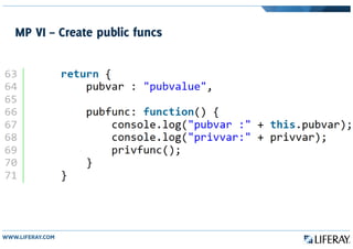 MP VI – Create public funcs
 