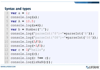 Syntax and types
 
