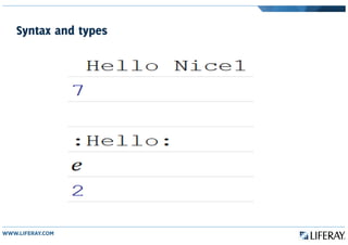 Syntax and types
 
