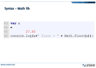 Syntax – Math lib
 