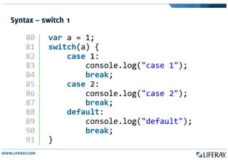Syntax – switch 1
 