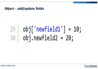 Object – add/update fields
 
