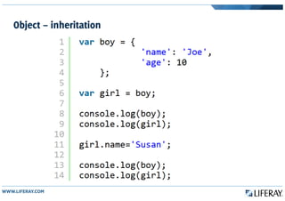 Object – inheritation
 