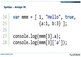 Syntax – Arrays IV.
 
