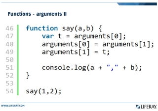 Functions - arguments II
 