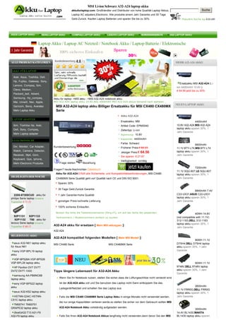 MSI Li-ion Schwarz A32-A24 laptop akku
                                               akkufurlaptop.com: Großhändler und Distributor von hohe Qualität Laptop Akkus,                               Suche
                                               Laptop AC adpaters,Electronic. Alle produkte einem Jahr Garantie und 30 Tage
                                               Geld-Zurück. Kaufen Laptop Batterien und sparen Sie bis zu 30%.                              Populäre Suche eg:A32-U80




ASUS LAPTOP AKKU       + BENQ LAPTOP AKKU    + COMPAQ LAPTOP AKKU          + LENOVO LAPTOP AKKU         + SONDERANGEBOTE        + Alle LAPTOP AKKU


                     Laptop Akku / Laptop AC Netzteil / Notebook Akku / Laptop Batterie / Elektronische



ALLE PRODUKT KATEGORIEN                                                                                                                 MEHR A32-A24 AKKU

AKKU FÜR LAPTOP

 Acer, Asus, Toshiba, Dell,
 Hp, Fujitsu, Gateway, Sony,
                                                                                                                                           Ersatzakku MSI A32-A24 (Li-
 Lenovo, Compaq, Ibm,
                                                                                                                                        ion 4400mAH 10.8V )
 Clevo, Medion,                                                                                                                         € 64.56 jetzt bis zu 30%
 Packard_bell, Advent,
 Samsung, Hp_compaq,             Akku für laptop- >MSI akku - >MSI A32-A24 notebook akku
 Msi, Uniwill, Nec, Apple,       MSI A32-A24 laptop akku 10.8V,Neu 4400mAH MSI A32-A24 akkus Versand nach weltweit
                                                                                                                                        NEUEN LAPTOP AKKU
 Gericom, Benq, Averatec          MSI A32-A24 laptop akku Billiger Ersatzakku für MSI CX480 CX480MX 
 Mehr Laptop Akku                 Serie
                                                                                        Akku A32-A24
LAPTOP ADAPTER
                                                                                        Ersatzakku: MSI                                                4400mAH
 Ibm, Toshiba Hp, Acer,                                                                 Artikel Code: EPMS040                           10.8V A32-A24,MSI A32-A24
 Dell, Sony, Compaq,                                                                                                                    laptop akku sparen 30%, 1
                                                                                        Zellentyp: Li-ion
                                                                                                                                        Jahr Garantie
 Mehr Laptop adapter                                                                    Spannung: 10.8V
                                                                                        Kapazität: 4400mAH
ELEKTRONISCHE
                                                                                        Farbe: Schwarz
                                                                                                                                                       6600mAh
 Dvr, Monitor, Car Adapter,      Kundenbewertung:                                       Früherer Preis:€ 92.23                          11.1V BTY-L74,MSI BTY-L74
 Watch, Camera, Detector,                                                                                                               laptop akku sparen 30%, 1
                                                                                        Jetziger Preis:€ 64.56
 Receiver, Mp4, Gsm,                                                                                                                    Jahr Garantie
                                                                                        Sie sparen: € 27.67
 Keyboard, Gps, Iphone,
                                                                                        Verfügbarkeit: vorrätig
 Mehr Electronic Produkte            Frage stellen      Bezahlung
                                                                                                                                                       7200mAh
                                 Fragen? heute-Nachrichten Gästebuch
                                                                                                                                        11.1V SQU-807,LG SQU-807
                                  Akku für A32-A24 Erfüllt alle Sicherheits- und Kompatibilitätsanforderungen, MSI CX480                laptop akku sparen 30%, 1
HIGHLIGHTS DER WOCHE                                                                                                                    Jahr Garantie
                                  CX480MX Serie Qualität geht vor! Qualität nach CE und DIN ISO 9001.
                                    Sparen 30%

                                    30 Tage Geld-Zurück Garantie
                                                                                                                                                       6840mAh 7.4V
  2200-8735SCUD   akku für          1 Jahr Garantie+hohe Qualität                                                                       C22-UX31,ASUS C22-UX31
philips Serie laptop Unsere                                                                                                             laptop akku sparen 30%, 1
Topseller € 71.53                   günstiger Preis+schnelle Lieferung                                                                  Jahr Garantie

                                    100% sicheres Einkaufen.

                                  Nutzen Sie bitte die Tastenkombination [Strg+F], um auf der Seite die passenden                                      40WH 14.8V
   92P1131   92P1133              Teilnummern / Modellnummern einfach zu suchen                                                         (not compatible with 11.1V)
  92P1132   T60   akku für                                                                                                              312-1163,DELL 312-1163
lenovo Serie laptop Unsere                                                                                                              laptop akku sparen 30%, 1
Topseller € 68.13
                                 A32-A24 akku für ersetzen [ Mehr MSI akkutypen ]:
                                                                                                                                        Jahr Garantie
                                 A32-A24
BELIEBTESTE AKKU
                                 A32-A24 kompatibel folgenden Modellen [ Mehr MSI Modell ]:
                                                                                                                                                      90WH 11.1V
   asus A32-N61 laptop akku                                                                                                             D75H4,DELL D75H4 laptop
                                 MSI CX480 Serie                              MSI CX480MX Serie
für Asus N61                                                                                                                            akku sparen 30%, 1 Jahr
  sony VGP-BPL19 laptop                                                                                                                 Garantie
akku
  VGP-BPS26A VGP-BPS26
VGP-BPL26 laptop akku                                                                                                                                 90WH 11.1V
  HP Pavilion DV7 DV7T                                                                                                                  9T48V,DELL 9T48V laptop
                                                                                                                                        akku sparen 30%, 1 Jahr
DV7Z DV7T-1000                   Tipps längere Lebenszeit für A32-A24 Akku
                                                                                                                                        Garantie
  samsung AA-PB9NC6B
                                     Wenn Sie Ihr Notebook nutzen, stellen Sie sicher,dass die Lüftungsschlitze nicht verdeckt sind. 
laptop akku
  sony VGP-BPS22 laptop              Ist der A32-A24 akku voll und Sie benutzen das Laptop nicht Dann entkoppeln Sie das
akku                                                                                                                                                   2600mAh
                                     Ladegerät/Netzteil und schalten Sie das Laptop aus.
                                                                                                                                        11.1V FRR0G,DELL FRR0G
  asus A32-K52 laptop akku                                                                                                              laptop akku sparen 30%, 1
  HSTNN-Q34C HSTNN-                  Falls die MSI CX480 CX480MX Serie Laptop Akku in einige Monate nicht verwendet werden,             Jahr Garantie
C51C laptop akku
                                     die nur einige Kapazitäten verlieren werde,so stellen Sie sicher vor dem Gebrauch sollten MSI
 TM00741 TM00751
GRAPE32 laptop akku                  A32-A24 Notebook Akku vollständig aufgeladen werden.
                                                                                                                                                      3000mAh
  (9cell)A32-T13 A31-F9                                                                                                                 14.4V BL1430,MAKITA
A32-F9 laptop akku                   Falls Sie Ihren A32-A24 Notebook Akkus langfristig nicht verwenden,dann bevor Sie den MSI          BL1430 laptop akku sparen
 